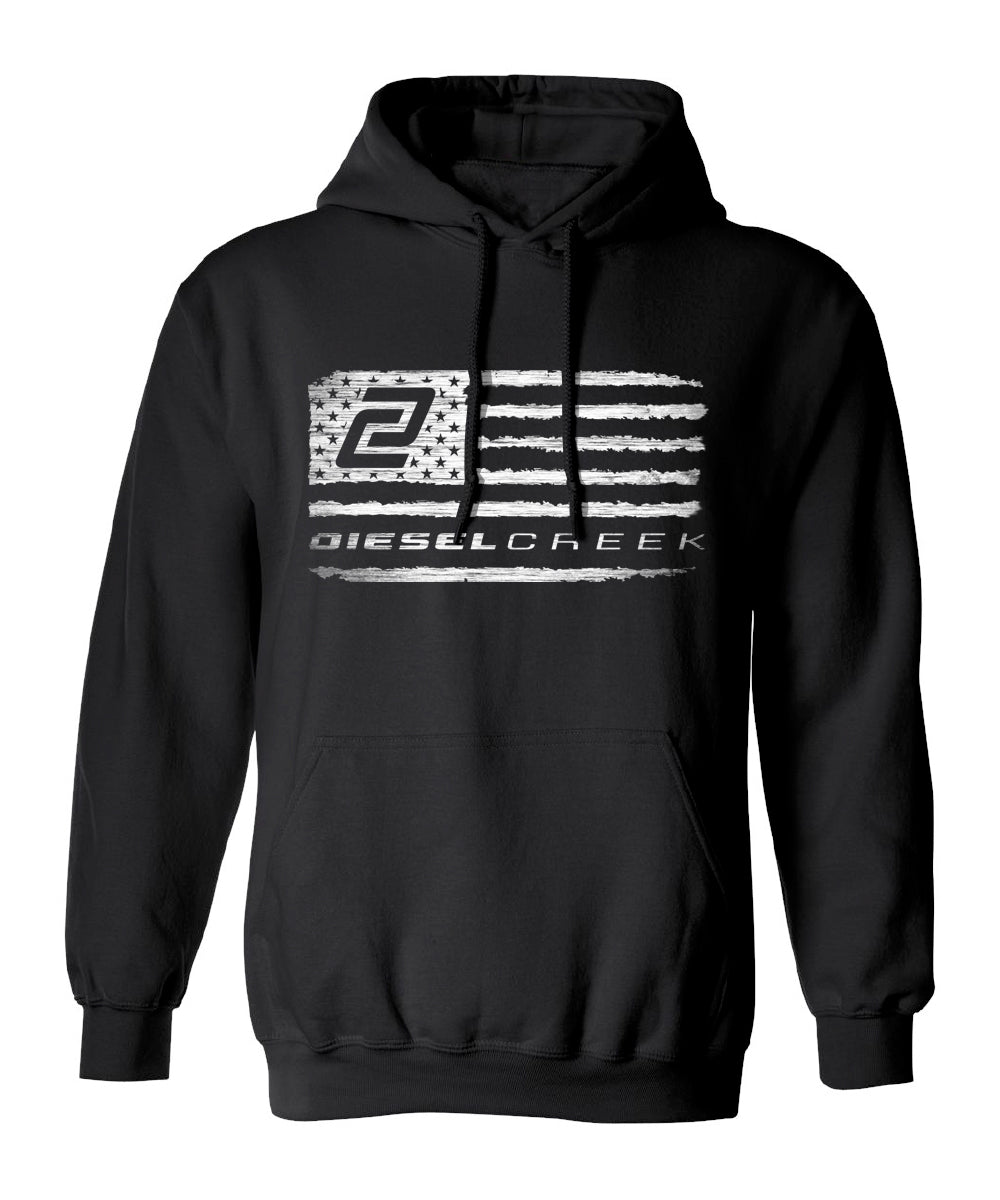 Diesel Creek Distressed Flag Hoodie Diesel Creek Merch Store