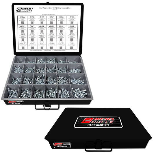Inch Hex Washer Head Self Drilling Screws Assortment - 1312 Piece