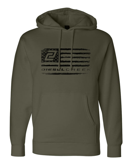 Diesel Creek Distressed Flag Heavyweight Hoodie