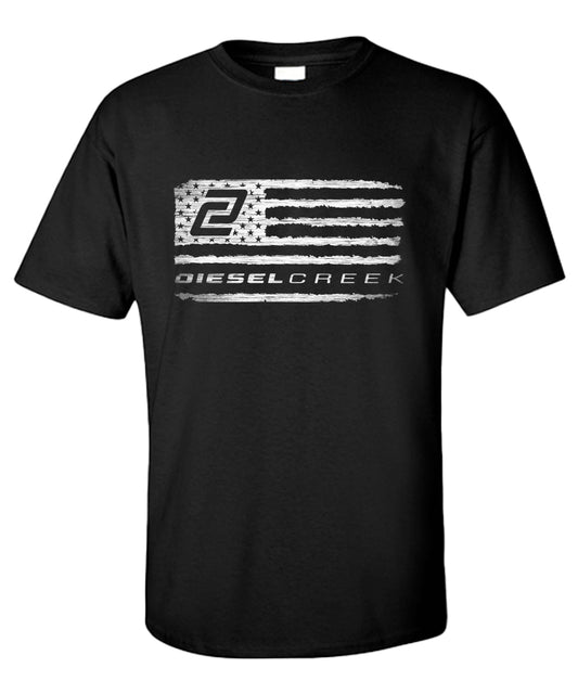 Diesel Creek Distressed Flag Short Sleeve Shirt