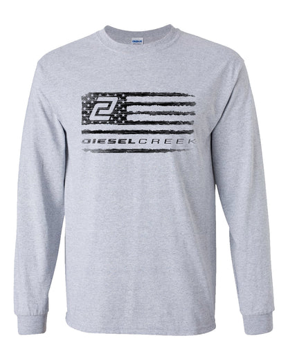 Diesel Creek Distressed Flag Long Sleeve Shirt